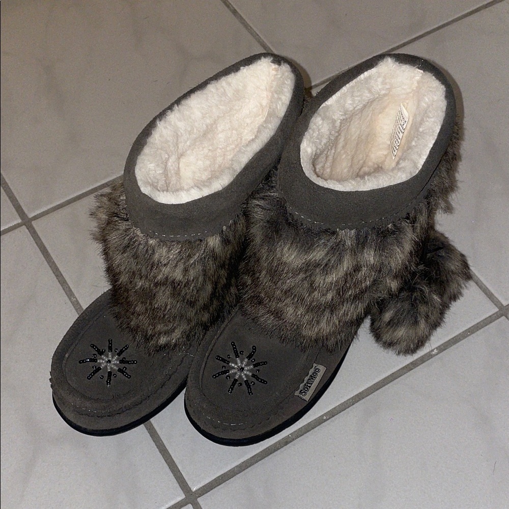 ✨ SOFTMOC Kids Faux Fur Boots ✨